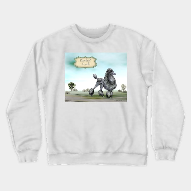 Black Standard Poodle. Crewneck Sweatshirt by chepea2